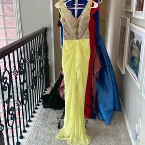 BCBG lace bodice gown